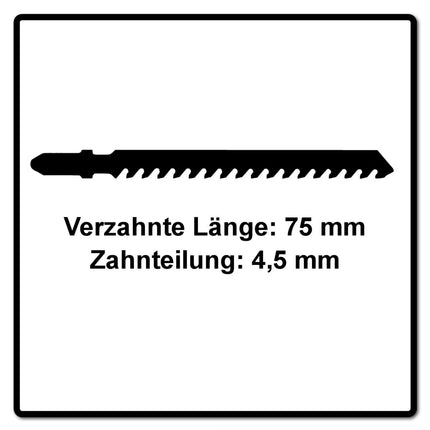 Festool HM 75/4,5/5 Building Materials Abrasive Materials Stichsägeblatt 75 mm 5 Stk. ( 5x 204343 ) gips- und zementgebundene Span- und Faserplatten - Toolbrothers