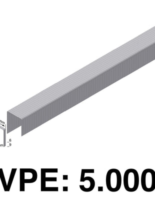 Prebena HFPF09 Hefthammer für Heftklammern Type PF von 6 - 9 mm + Prebena PF09CNK Heftklammern Typ PF 5000 Stück 9 mm verzinkt - Toolbrothers