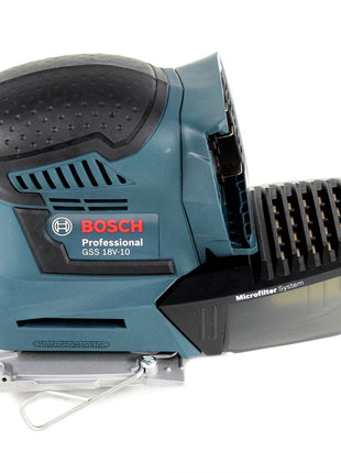 Bosch GSS 18 V-10 Akku Schwingschleifer 18 V Li-Ion Professional + Zubehör + 1 x 5,0 Ah Akku + Ladegerät - Toolbrothers