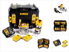DeWalt DCW 604 D2 Akku Kombifräse 18V 55 mm + 2x Akkus 2,0 Ah + 1x Schnellladegerät + Fräser Set 12 tlg in TSTAK - Toolbrothers