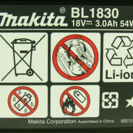 Makita BHP 456 18 V Li-Ion Akku Schlagbohrschrauber Weiß Solo - nur das Gerät + 1x Makita BL1830 B AKKU - Toolbrothers