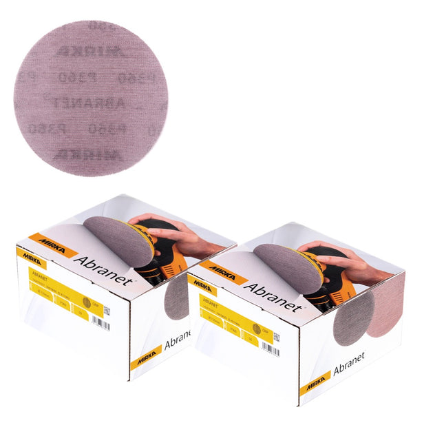 Mirka ABRANET Abrasives Sanding Strips 150mm, P360 - 100 pcs. (2x 5424105037)