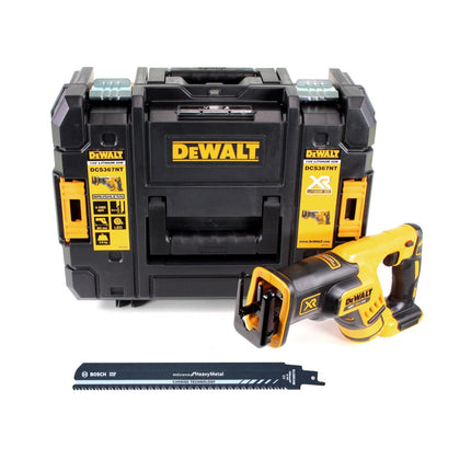 DeWALT DCS 367 NT Sierra sable compacta a batería XR 18V en maletín TSTAK - Sin batería, sin cargador incluidos