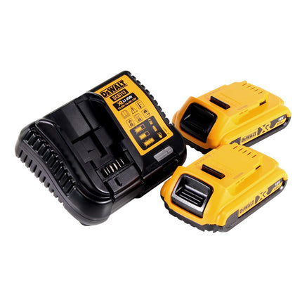 Taladro percutor inalámbrico Dewalt DCD 797 D2 18V sin escobillas + 2x baterías 2.0Ah + cargador + TSTAK