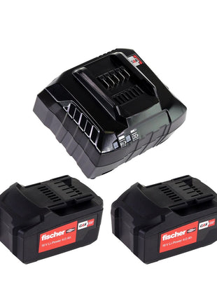 Fischer FSS 18V 400 BL Akku Schlagschrauber 1/2" 400Nm Brushless Set 3 ( 552926 ) + 2x Akku 4,0Ah + Ladegerät + L-Boxx