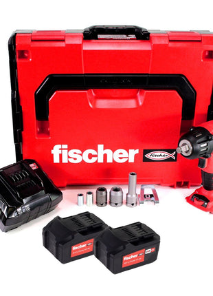 Fischer FSS 18V 400 BL Akku Schlagschrauber 1/2" 400Nm Brushless Set 3 ( 552926 ) + 2x Akku 4,0Ah + Ladegerät + L-Boxx