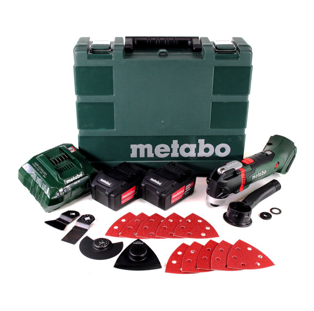 Metabo MT 18 LTX multiherramienta a batería 18V + 2x baterías 5.2Ah + cargador + estuche