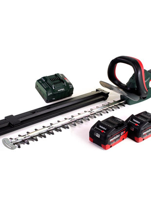 Cortasetos a batería Metabo AHS 18-55 V 18V 53cm + 2x batería 8.0Ah + cargador