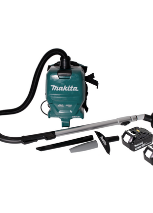 Makita DVC 261 GX15 Akku Rucksackstaubsauger 36V (2x 18V) 2L Brushless + 2x Akku 6,0Ah - ohne Ladegerät