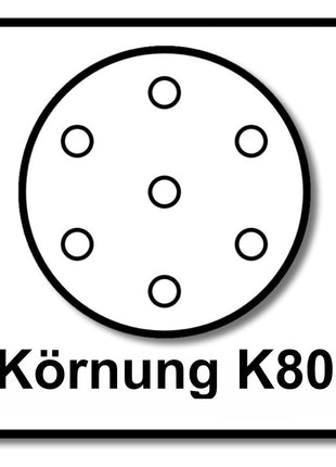 Makita Disco abrasivo G80 125 mm / velcro- 50 pz. ( P-43642 ) per DBO BO DCW DWE GEX PEX SXE BOS