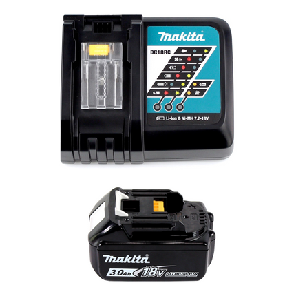Makita DHR 242 RF1J cordless hammer drill 18V 2.4J SDS-plus Brushless + 1x rechargeable battery 3.0Ah + charger + Makpac