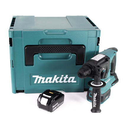 Taladro percutor inalámbrico Makita DHR 242 M1J 18V 2.0J SDS-plus sin escobillas + 1x batería 4.0Ah + Makpac - sin cargador