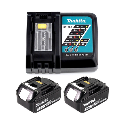 Makita DHR 182 RWFJ Akku Bohrhammer 18V 1,7J SDS-plus Brushless + 2x Akku 3,0Ah + Ladegerät + Staubabsaugung + Makpac