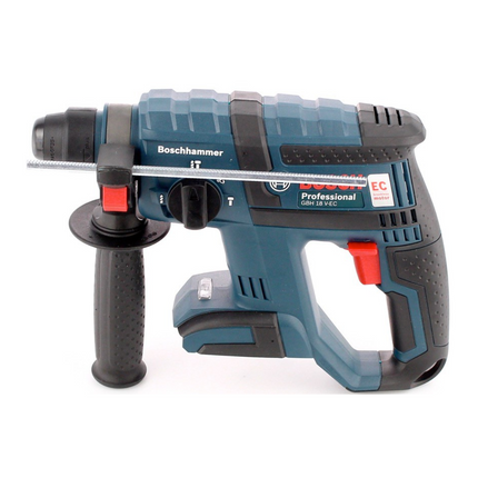 Taladro percutor inalámbrico Bosch GBH 18 V-EC 18V 1.7J SDS-plus sin escobillas + 2x baterías 5.0Ah + cargador + accesorios brocas de vaso + L-Boxx