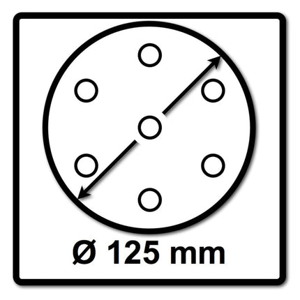 Makita 2x carta vetrata velcro 125mm K80 100 pezzi ( 2x P-43642 ) per DBO BO DCW DWE GEX PEX SXE BOS