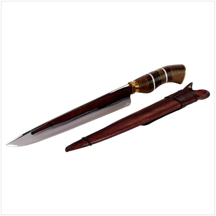 Serra Grande "Faca Tradicional" traditionelles brasilianisches Küchenmesser Kochmesser handgeschmiedet 25,4cm Klinge + echt Leder Messerscheide - Toolbrothers