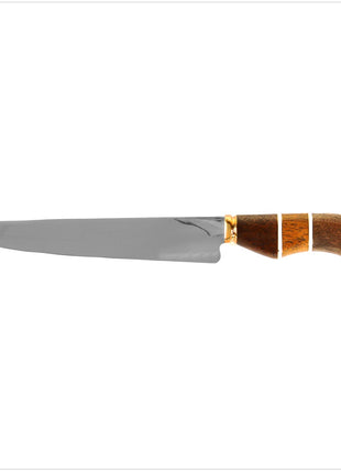Serra Grande "Faca Pra Lida" Coltello da cucina tradizionale brasiliano forgiato a mano CARBON, lama da 20,3 cm + Fodero in vera pelle
