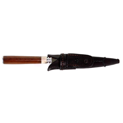 Serra Grande ''Chifre de Cervo'' coltello da cucina tradizionale brasiliano forgiato a mano lama di 12,7 cm con componenti in corno di cervo + fodero in vera pelle