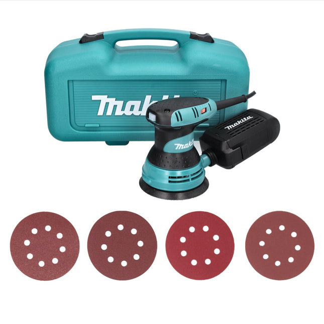 Makita BO 5031 K Lijadora orbital  300W / 125 mm en maletín de transporte