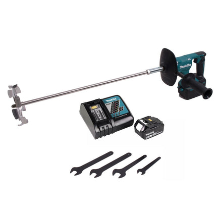 Makita DUT 130 RT1 cordless mixer 18V M14 Brushless + 1x battery 5.0Ah + charger