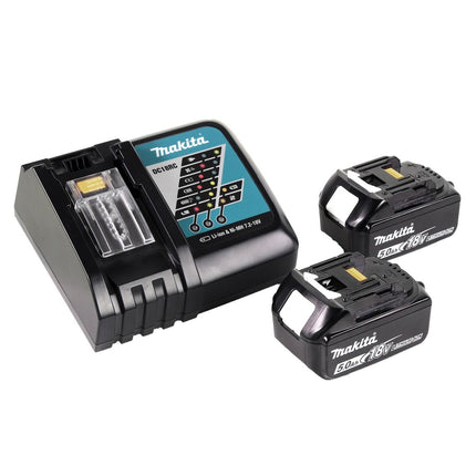Makita DUT 130 RT batidora sin cable 18V M14 Brushless + 2x batería 5.0Ah + cargador
