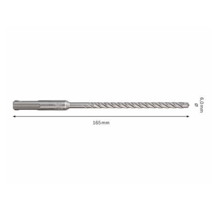 Taladro percutor Bosch SDS-plus 7X brocas 6x100x165mm carburo (2608576117) certificado PGM