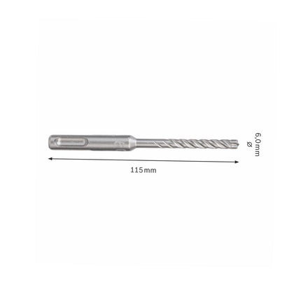 Bosch Hammerbohrer SDS-plus 7X Bohrer 6x50x115mm Carbide ( 2608576116 ) PGM zertifiziert