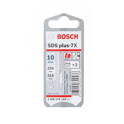 Bosch Hammerbohrer SDS-plus 7X Bohrer 10x250x315mm Carbide ( 2608576143 ) PGM zertifiziert