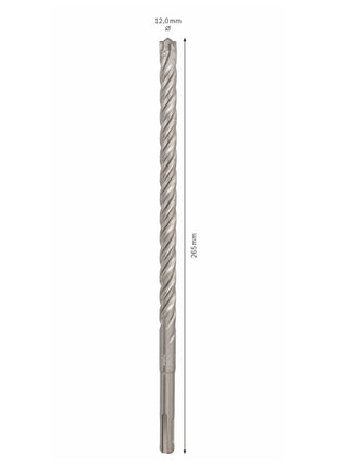 Bosch Punta per foratura 7X SDS-plus 12x200x265mm Carburo ( 2608576151 ) - certificato PGM