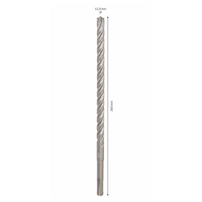 Bosch Broca para martillo SDS-plus 7X / 12 x 200 x 265mm / Carburo ( 2608576151 )