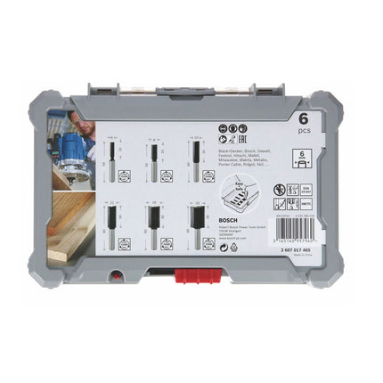 Bosch Set di 6 Fresa per scanalature da 6/8/10/12/16/20mm ( 2607017465 ) - codolo da 6mm
