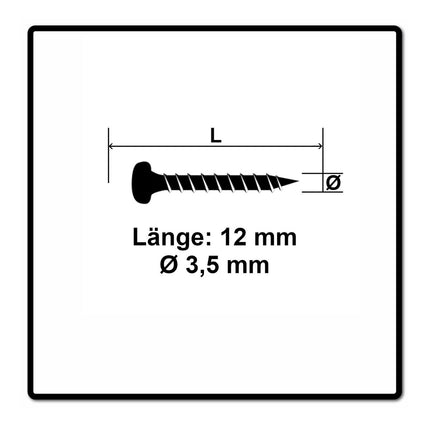 Fischer Power-Fast II FPF II Viti per legno 3,5x12 mm, 200 pz. ( 670097 ) Testa tonda, Torx, filettatura completa, zincate, passivato blu