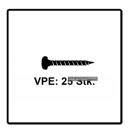 Fischer Power-Fast II FPF II Viti per pannelli 6,0x100 mm - 25 pz. ( 670533 ) Testa tonda con filettatura Torx parziale elettrolitica, blu passivata