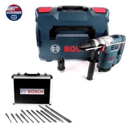 Taladro percutor Bosch GBH 4-32 DFR 900 W 4,2 J SDS-plus + juego taladro y cincel 11 piezas certificado PGM + L-Boxx.