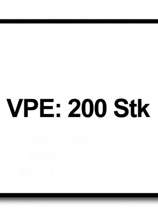 Meisterling Viti per terrazze 6x100 mm - 200 pezzi ( 010010000051 ) Punta CUT 90° lente a testa svasata con filettatura grossa Torx 2/3 acciaio inossidabile VA