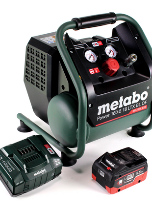 Metabo Power 160-5 18 LTX BL OF cordless compressor 18 V 8.0 bar brushless + 1x LiHD battery pack 5.5 Ah + charger