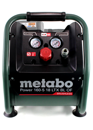 Metabo Power 160-5 18 LTX BL OF cordless compressor 18 V 8.0 bar brushless + 1x LiHD battery pack 5.5 Ah + charger
