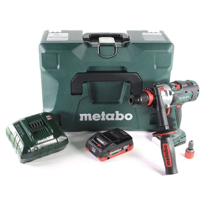 Metabo SB 18 LTX-3 BL QI taladro percutor a batería 18 V 120 Nm sin escobillas + 1x batería LiHD 4,0 Ah + cargador + metaBOX