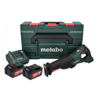 Sierra sable a batería Metabo SSE 18 LTX BL sierra alternativa 18 V sin escobillas (602267650) + 2x batería 5,2 Ah + cargador + metaBOX
