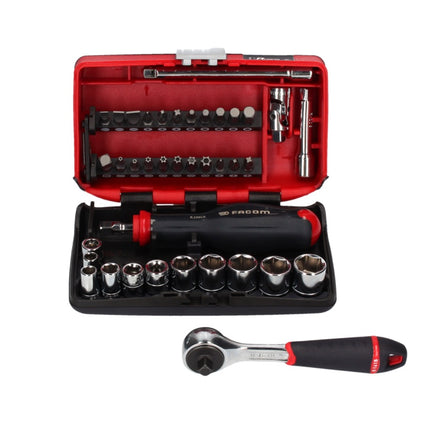 Juego de llaves de vaso Facom R2NANO 38 piezas 1/4'' (834486) + estuche