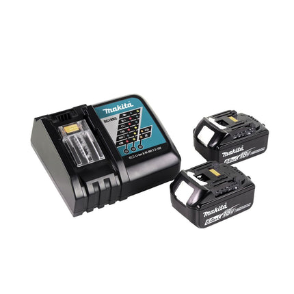Makita DCO 180 RGJ cordless rotary cutter 18 V 30,000 rpm + 2x rechargeable battery 6.0 Ah + charger + Makpac