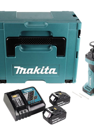 Fresa rotante a batteria Makita DCO 180 RGJ 18 V 30.000 giri/min + 2x batteria ricaricabile 6,0 Ah + caricabatterie + Makpac