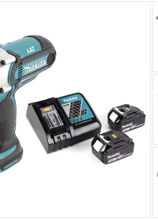 Makita BTW 450 RFE 18 V Li-ion Akku-Schlagschrauber + 2x Makita BL1830 B Akku + DC18RC Lader + Koffer - Toolbrothers