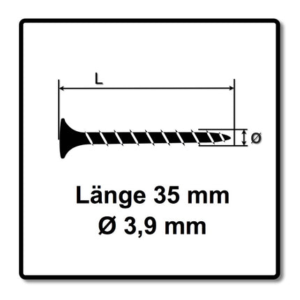 Senco DS5525-AC DuraSpin Magazinschrauber 600 W 25 - 55 mm 11 Nm + Koffer + 2000x Magazinschrauben 3,9 x 35 PH2 Grobgewinde