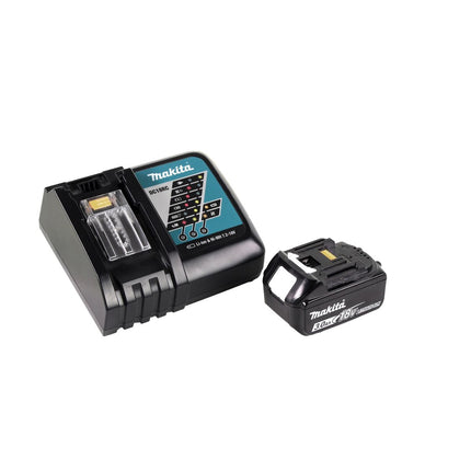 Amoladora angular sin cable Makita DGA 519 RF1 18 V 125 mm Brushless X-Lock + 1x batería recargable 3,0 Ah + cargador