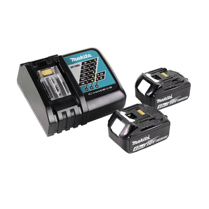 Amoladora angular sin cable Makita DGA 519 RM 18 V 125 mm Brushless X-Lock + 2x batería 4.0 Ah + cargador