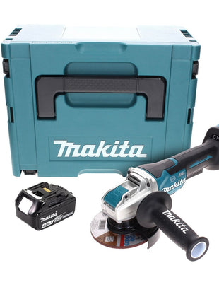 Makita DGA 519 M1J Cordless angle grinder 18 V 125 mm Brushless X-Lock + 1x rechargeable battery 4.0 Ah + Makpac - without charger
