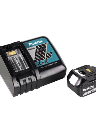 Makita DGA 519 RT1J Smerigliatrice angolare a batteria 18 V 125 mm Brushless X-Lock + 1x batteria ricaricabile 5,0 Ah + caricabatterie + Makpac