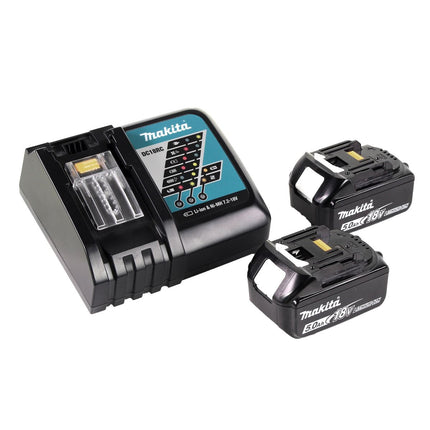 Makita DGA 519 RTJ Meuleuse d'angle sans fil 18 V 125 mm Brushless X-Lock + 2x batterie 5,0 Ah + chargeur + Makpac