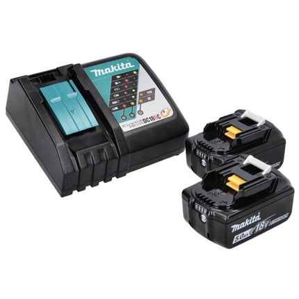 Pialla a batteria Makita DKP 181 RT 82 mm 18 V brushless + 2x batteria ricaricabile 5,0 Ah + caricabatterie